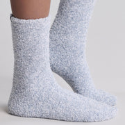 Barefoot Dreams CozyChic 2 Pair Sock Set ~ Snow Drop & Heathered