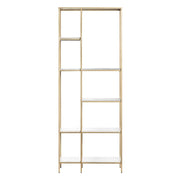 Crestview Collection Stellar White Marble And Gold Etagere