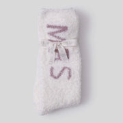 Barefoot Dreams CozyChic Mrs Socks ~ Pearl and Teaberry