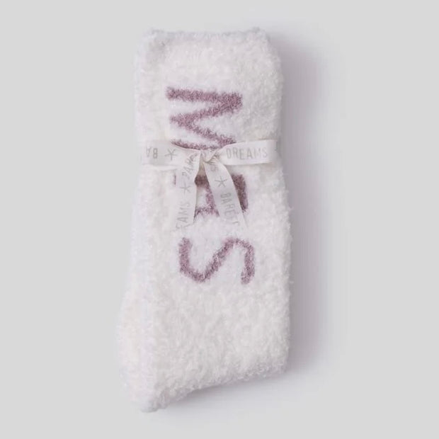 Barefoot Dreams CozyChic Mrs Socks ~ Pearl and Teaberry
