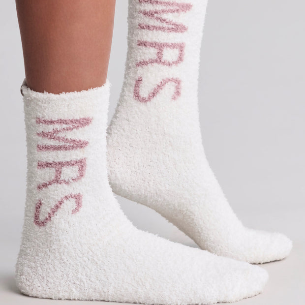 Barefoot Dreams CozyChic Mrs Socks ~ Pearl and Teaberry