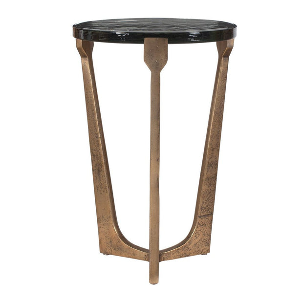 Uttermost Bohdi Antique Brass Accent Table ~ Indoor And Outdoor Use