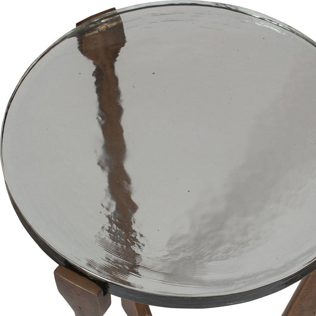 Uttermost Bohdi Antique Brass Accent Table ~ Indoor And Outdoor Use