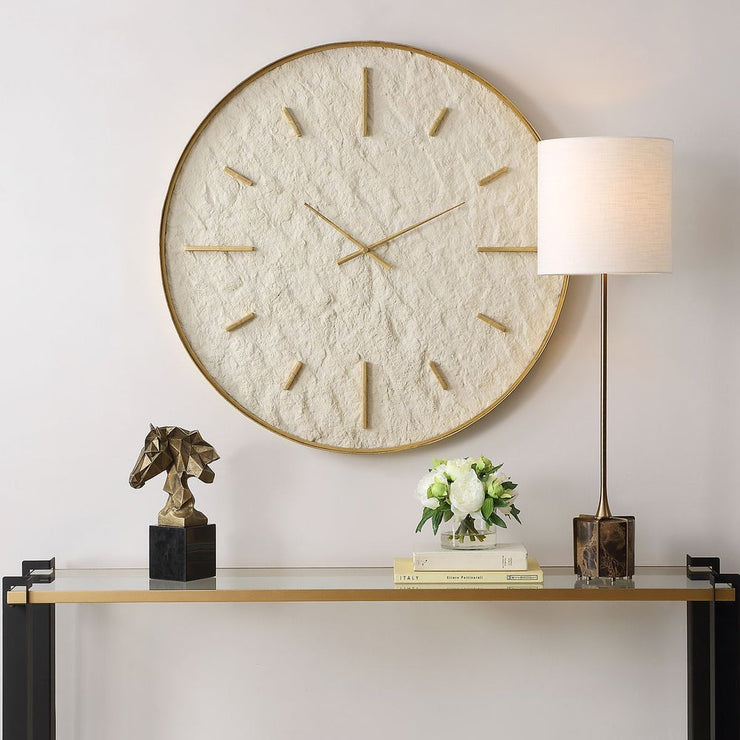 Uttermost Stone Serenity Off White Wall Clock
