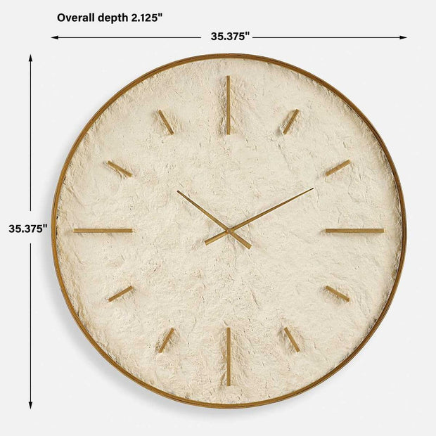 Uttermost Stone Serenity Off White Wall Clock
