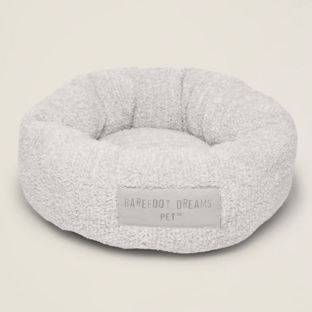 Barefoot Dreams CozyChic Pearl and Silver Round Pet Bed ~ Available in 3 Sizes