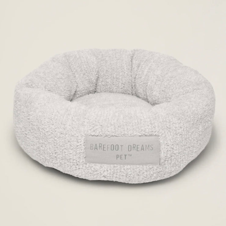 Barefoot Dreams CozyChic Pearl and Silver Round Pet Bed ~ Available in 3 Sizes