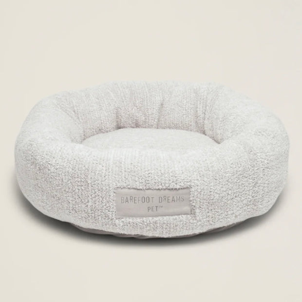 Barefoot Dreams CozyChic Pearl and Silver Round Pet Bed ~ Available in 3 Sizes