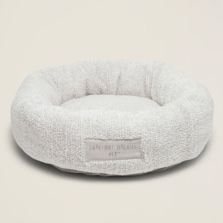Barefoot Dreams CozyChic Pearl and Silver Round Pet Bed ~ Available in 3 Sizes