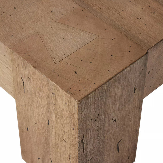 Four Hands Abaso Rectangular Coffee Table ~ Rustic Wormwood Oak Wood Finish