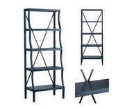 Crestview Collection Eastline Painted Blue Wood Etagere