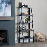 Crestview Collection Eastline Painted Blue Wood Etagere