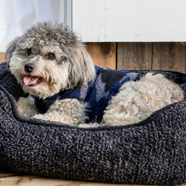 Barefoot Dreams CozyChic Carbon and Black Pet Bed ~ Available in 3 Sizes