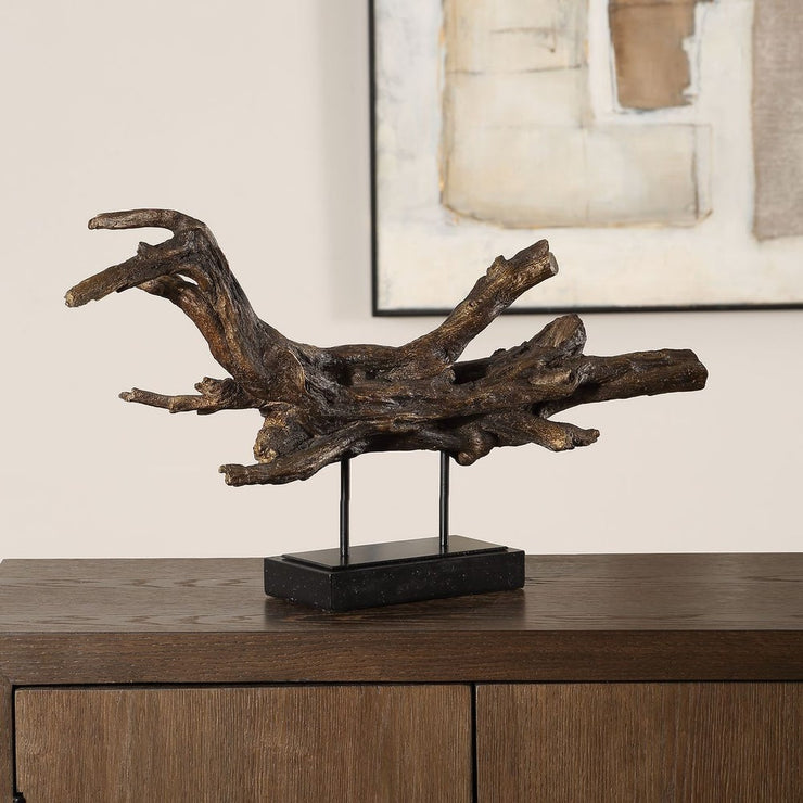 Uttermost Gilded Deep Dark Brown Branch Sculpture