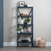 Crestview Collection Eastline Painted Blue Wood Etagere