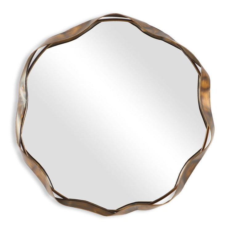 Uttermost Catch The Wave Iron Frame Bronzed Round Mirror