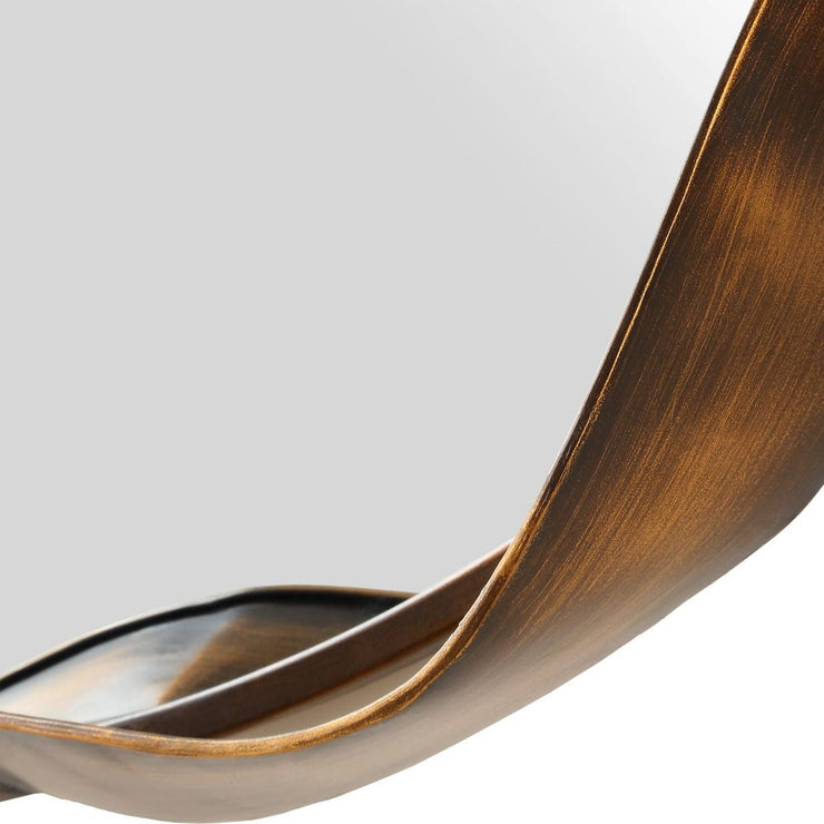 Uttermost Catch The Wave Iron Frame Bronzed Round Mirror