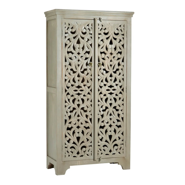Crestview Collection Ishana Tall Mango Wood Cabinet