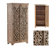 Crestview Collection Ishana Tall Mango Wood Cabinet