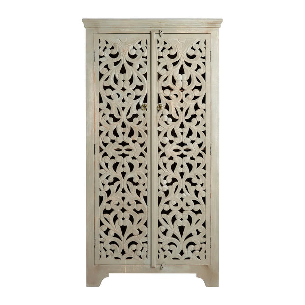 Crestview Collection Ishana Tall Mango Wood Cabinet