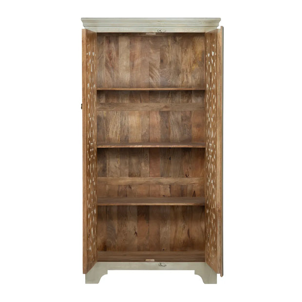 Crestview Collection Ishana Tall Mango Wood Cabinet