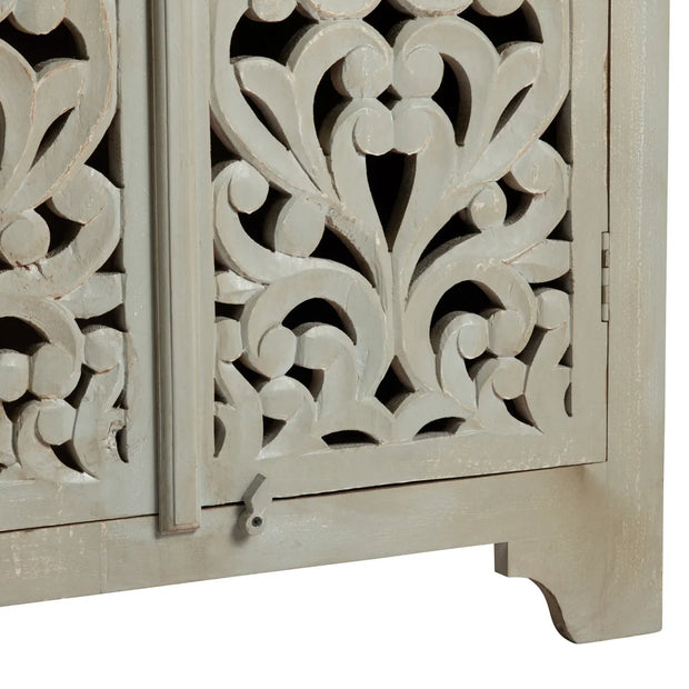 Crestview Collection Ishana Tall Mango Wood Cabinet