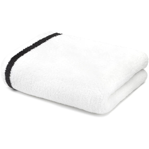 Kashwere Ultra Plush White & Slate Stripe Queen Blanket