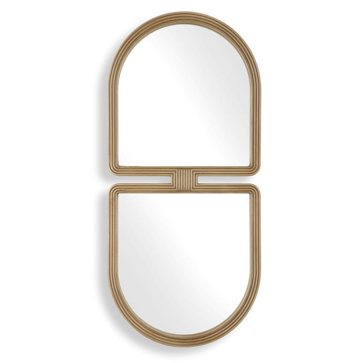 Uttermost Jacques Modern Art Deco Antiqued Gold Framed Mirror