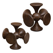 Uttermost Balanced Harmony Sculptures Dark Walnut Suar Wood Set Of Two