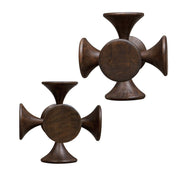 Uttermost Balanced Harmony Sculptures Dark Walnut Suar Wood Set Of Two
