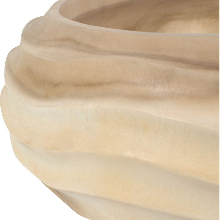 Uttermost Waveform Handcrafted Suar Wood Sculptural Bowl