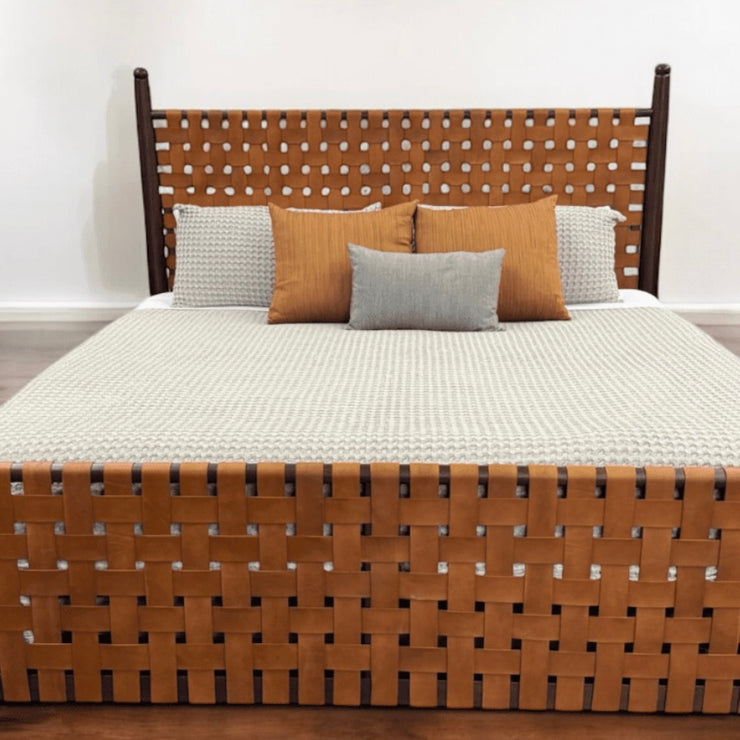 Casa Bonita Modern Rustic Ariel Leather Bed