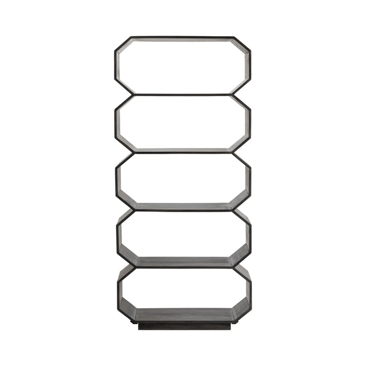 Crestview Collection Halston Dark Brown Modern Etagere
