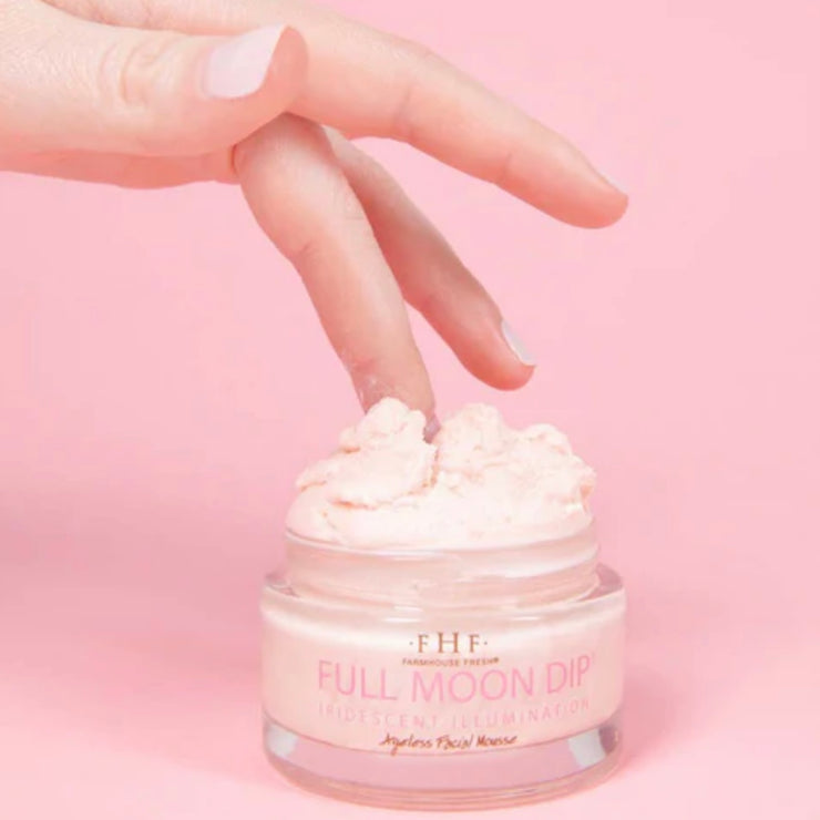 Farmhouse Fresh Full Moon Dip Illumination Mousse with Retinol + Wrinkle-Targeting Peptides 1.7 oz.  Glass Jar