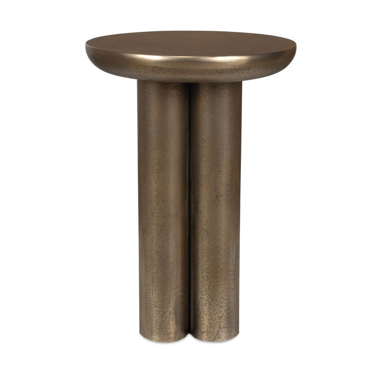 Uttermost Thorp Antiqued Brass Accent Table ~ Indoor And Outdoor Use