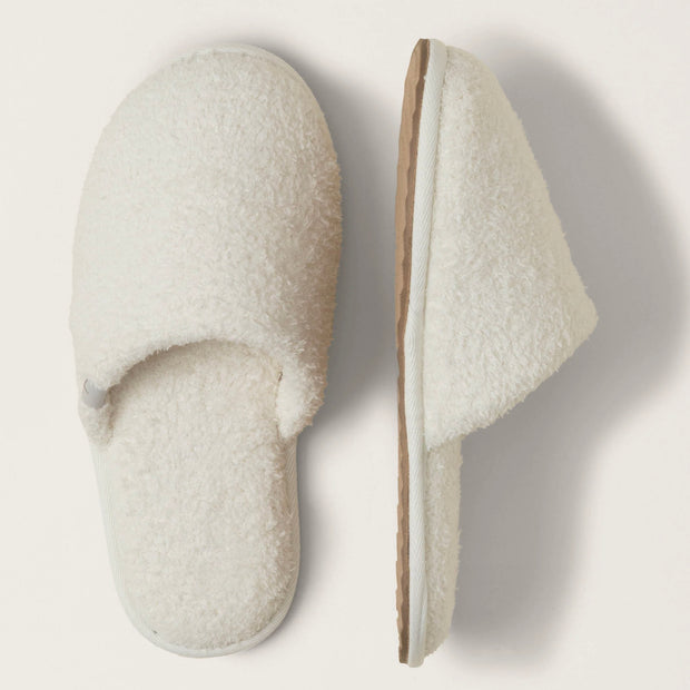 Barefoot Dreams CozyChic Spa Slippers ~ Size M 7/8 ~ Cream