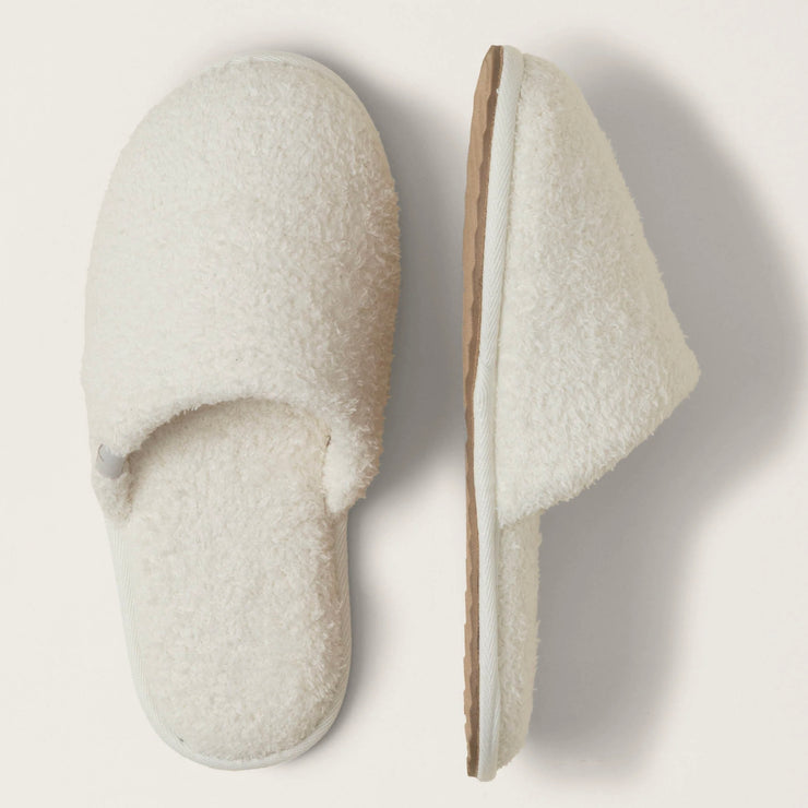Barefoot Dreams CozyChic Spa Slippers ~ Size M 7/8 ~ Cream