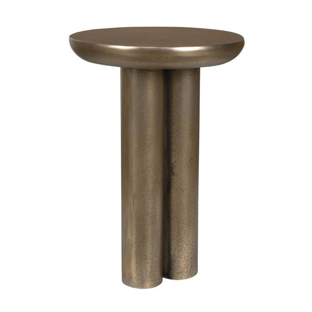 Uttermost Thorp Antiqued Brass Accent Table ~ Indoor And Outdoor Use