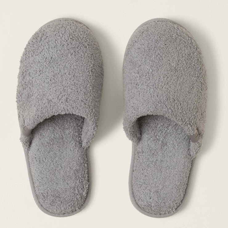 Barefoot Dreams CozyChic Spa Slippers ~ Size M 7/8 ~ Dove Gray