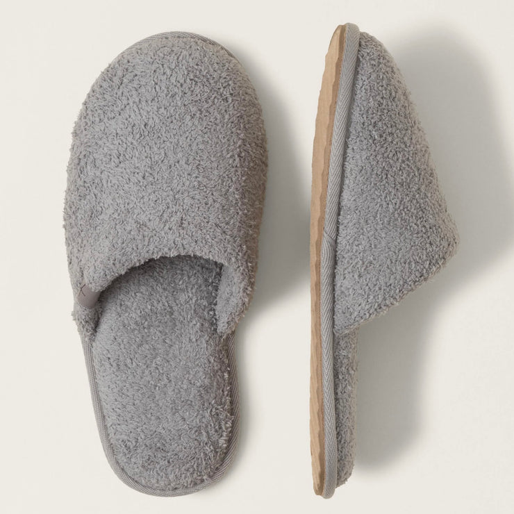 Barefoot Dreams CozyChic Spa Slippers ~ Size M 7/8 ~ Dove Gray