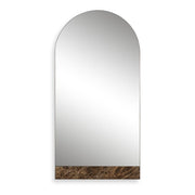 Uttermost Hanover Emperador Dark Bronze Iron and Brown Marble Arch Mirror