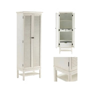 Crestview Collection Magnolia White Tall Cabinet