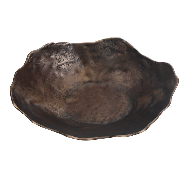 Uttermost Obscura Golden Dark Bronze Wavy Edge Decorative Bowl ~ Indoor And Outdoor Use