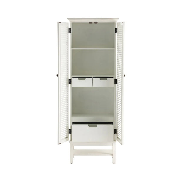Crestview Collection Magnolia White Tall Cabinet