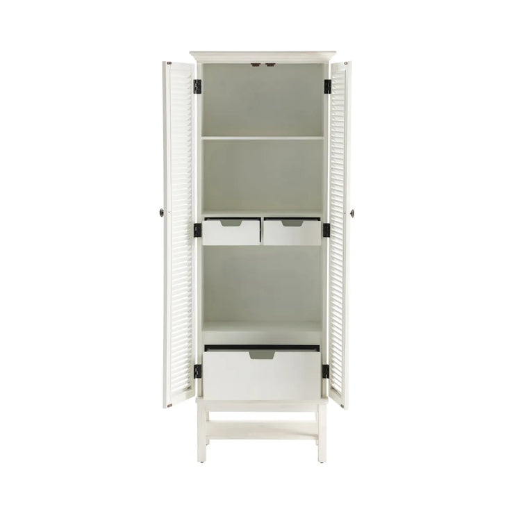 Crestview Collection Magnolia White Tall Cabinet