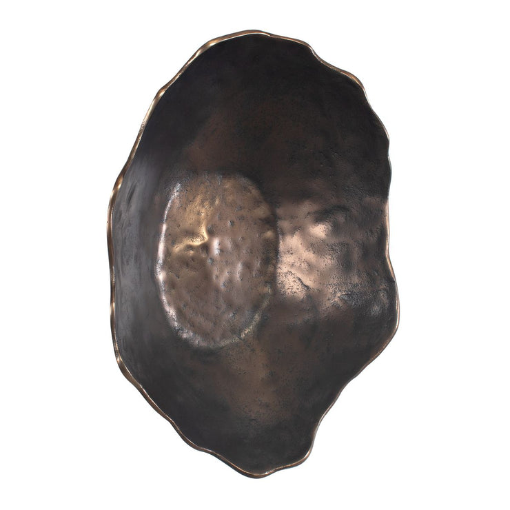 Uttermost Obscura Golden Dark Bronze Wavy Edge Decorative Bowl ~ Indoor And Outdoor Use