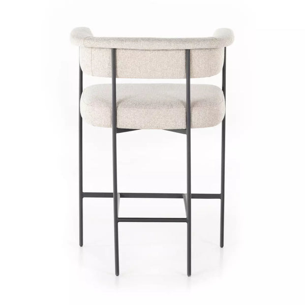 Four Hands Carrie Counter Stool ~ Light Camel Upholstered Fabric