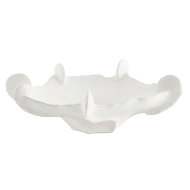 Uttermost Coral Mirage Matte White Ceramic Bowl ~ Indoor And Outdoor Use