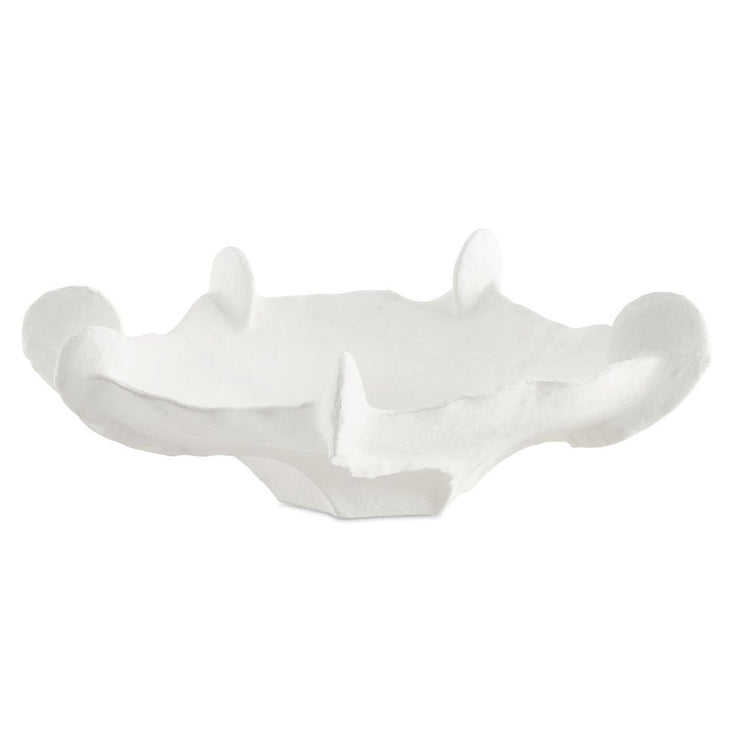 Uttermost Coral Mirage Matte White Ceramic Bowl ~ Indoor And Outdoor Use