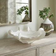 Uttermost Coral Mirage Matte White Ceramic Bowl ~ Indoor And Outdoor Use